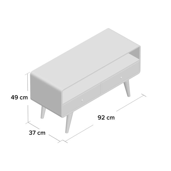 Hashtag Home Jarne Solid Wood Corner TV Stand for TVs up to 40